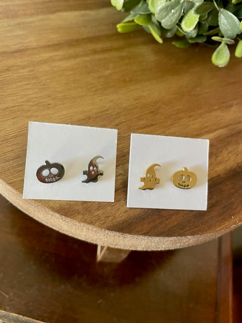 Ghoul and Jack Skellington Studs | Assymetrical Earrings