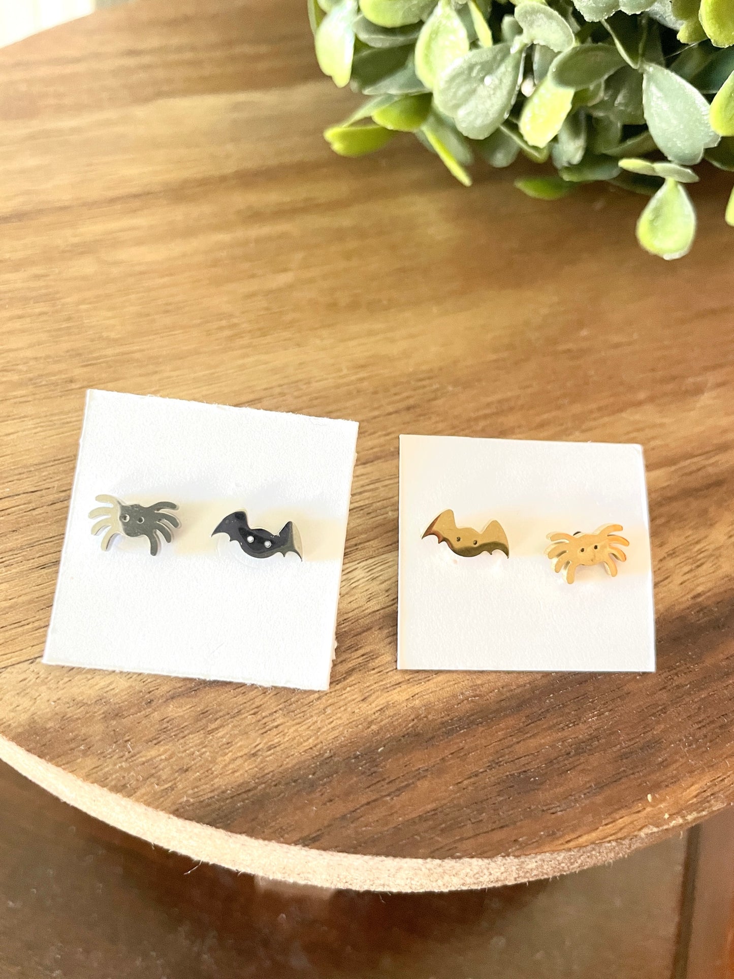 Spider + Bat Studs | Assymetrical Earrings