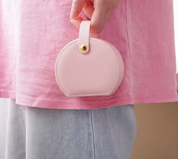 Round Travel Jewelry Box