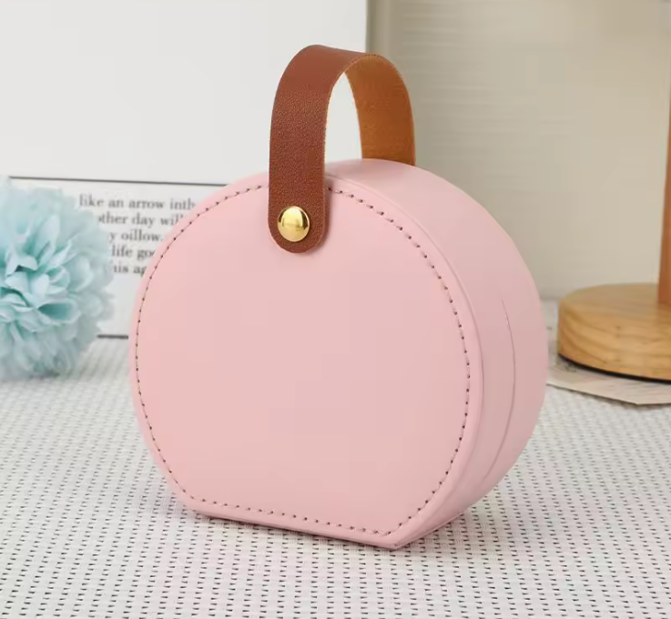 Round Travel Jewelry Box
