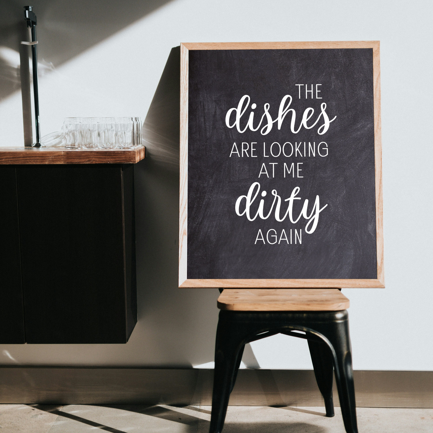 Dirty Dishes Art Print | Funny Kitchen Decor