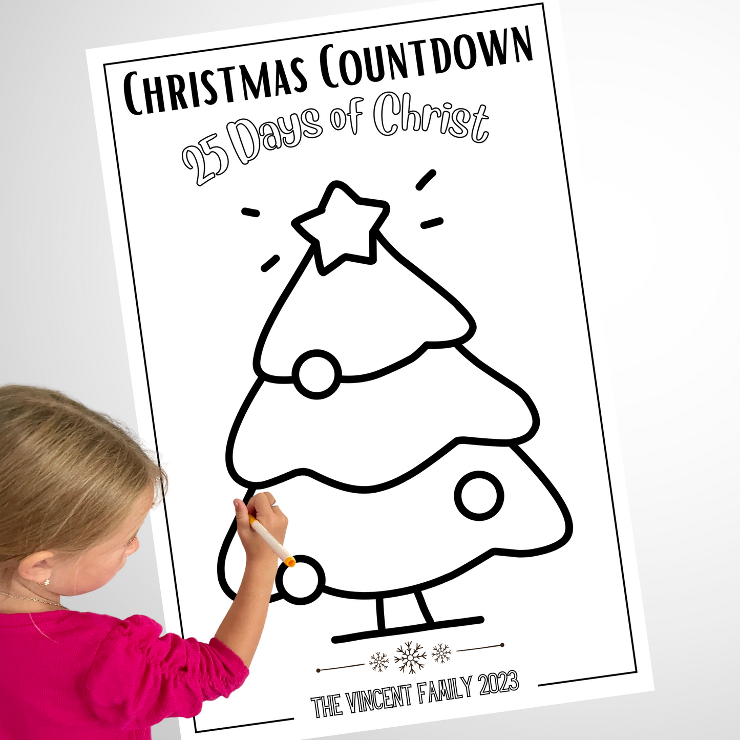 25 Days of Christ | Christmas Coloring Advent Poster