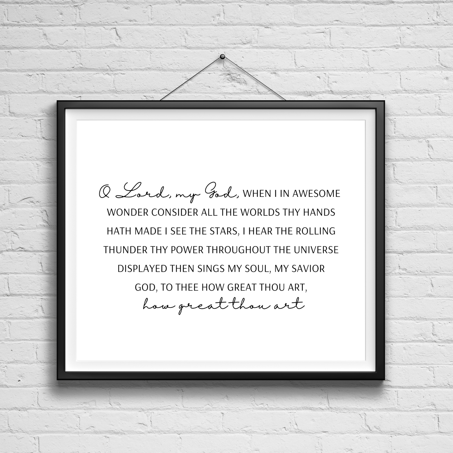 How Great Thou Art Print | Gospel Art Decor