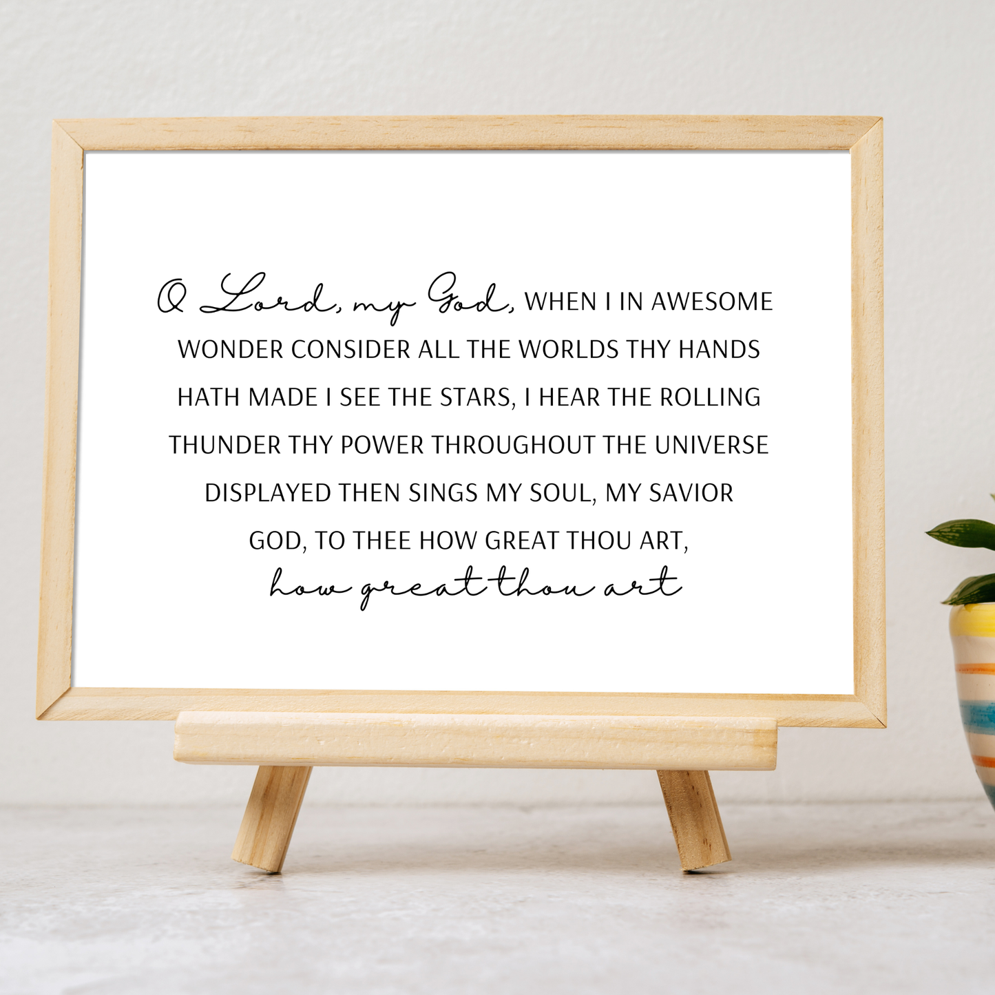 How Great Thou Art Print | Gospel Art Decor