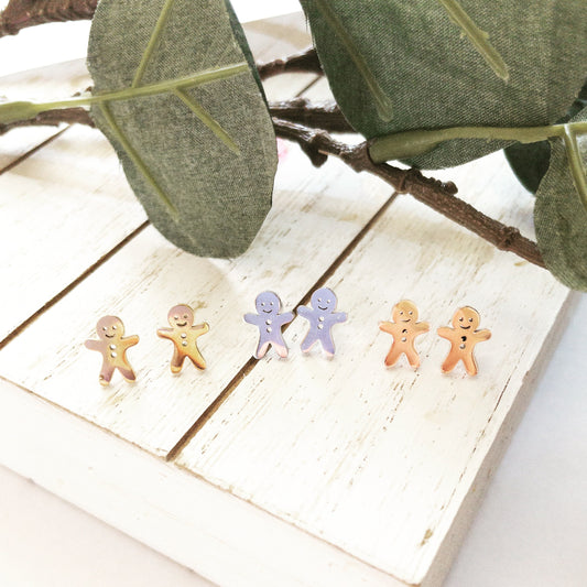 Gingerbread Men Studs