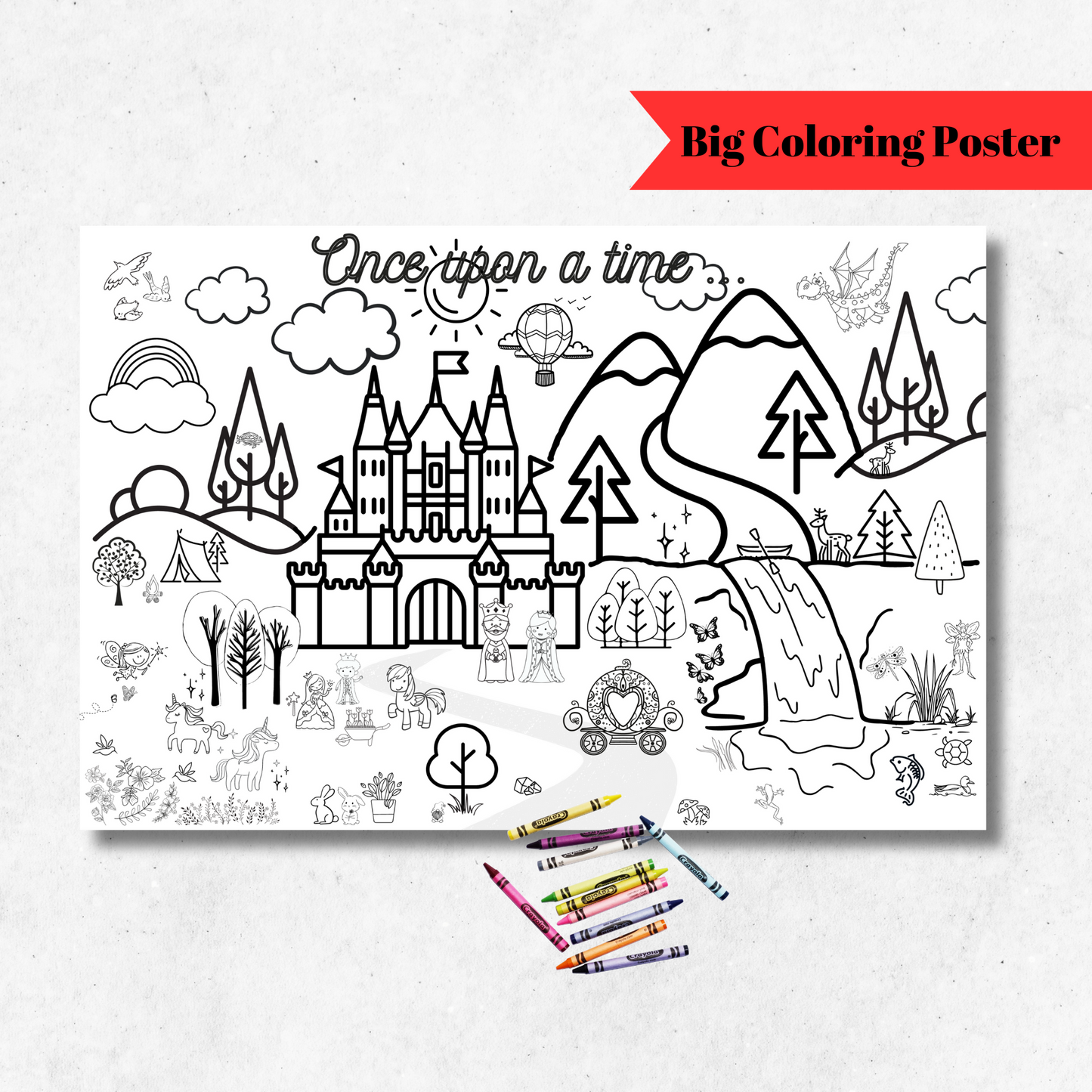 Once Upon A Time Coloring Poster | 24x36