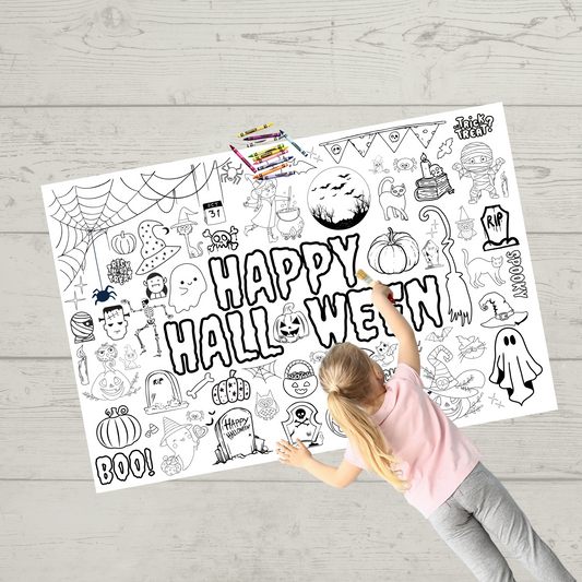 Happy Halloween Big Coloring Poster