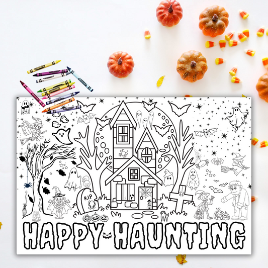 Happy Haunting Coloring Poster | 24x36"