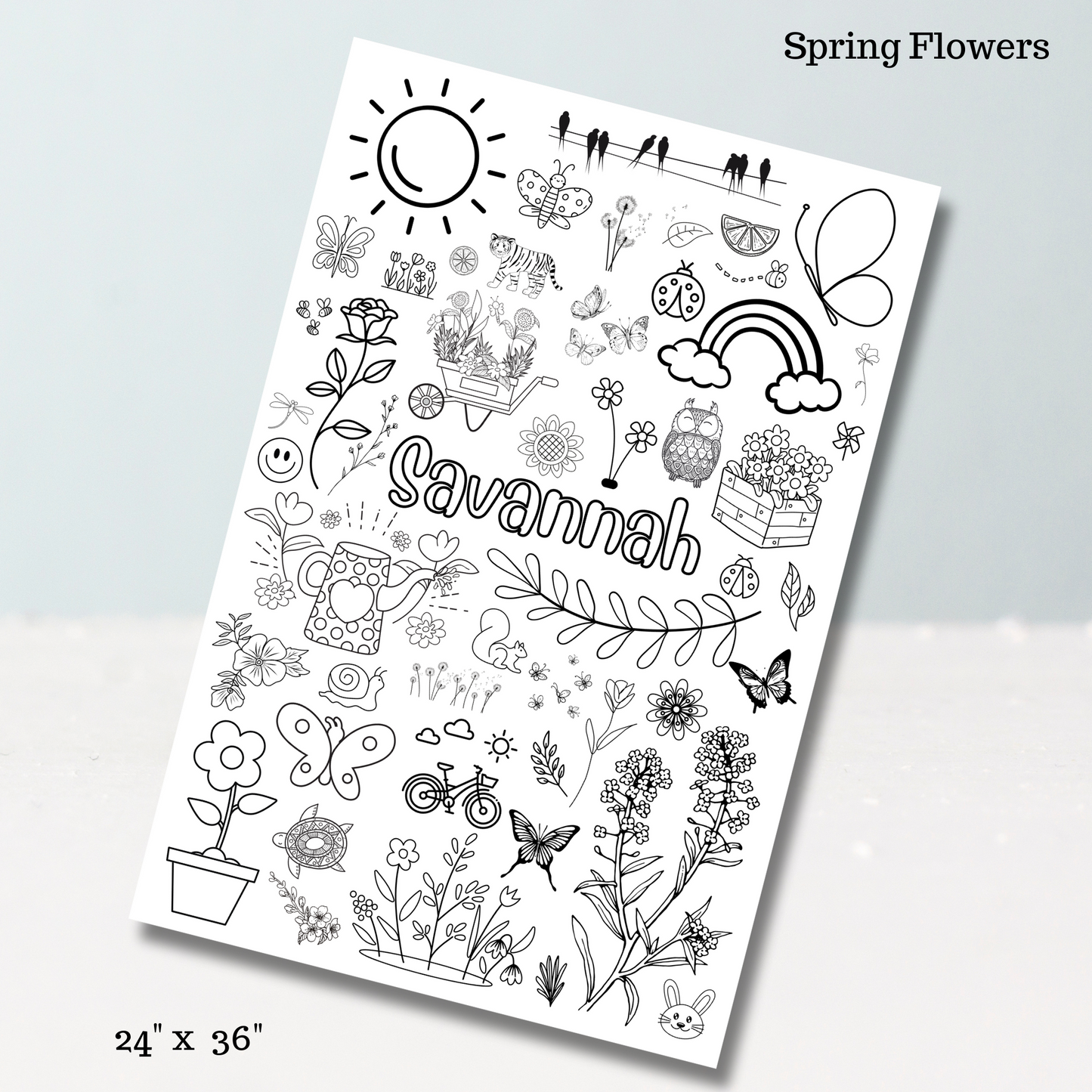 Spring Flower | Custom Coloring Page