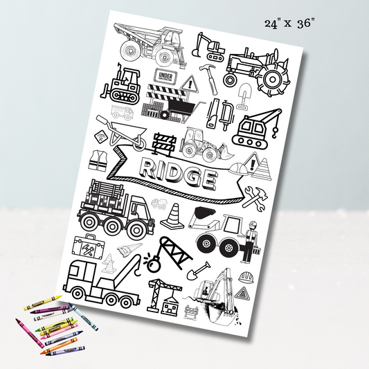Construction | Custom Coloring Poster