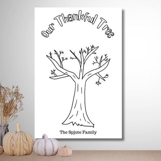 Our Thankful Tree | Personalized Poster
