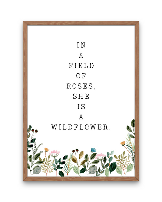 She is a Wildflower Art Print | 3 styles