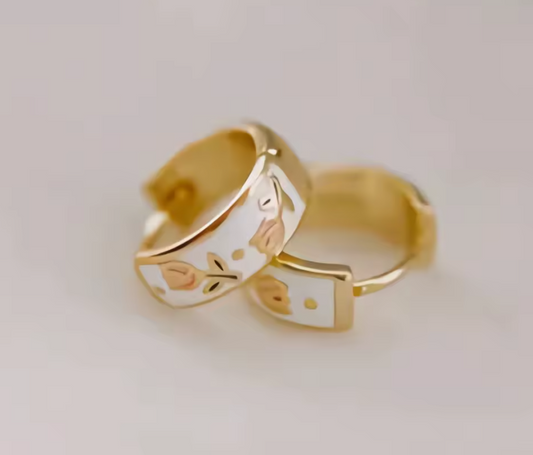 Timeless Tulip Sterling Silver Huggie Hoops