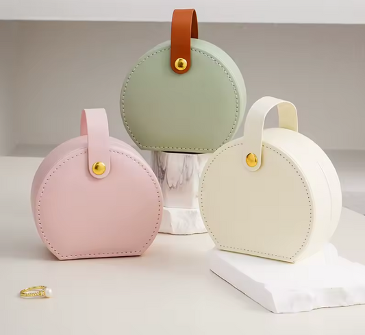 Round Travel Jewelry Box