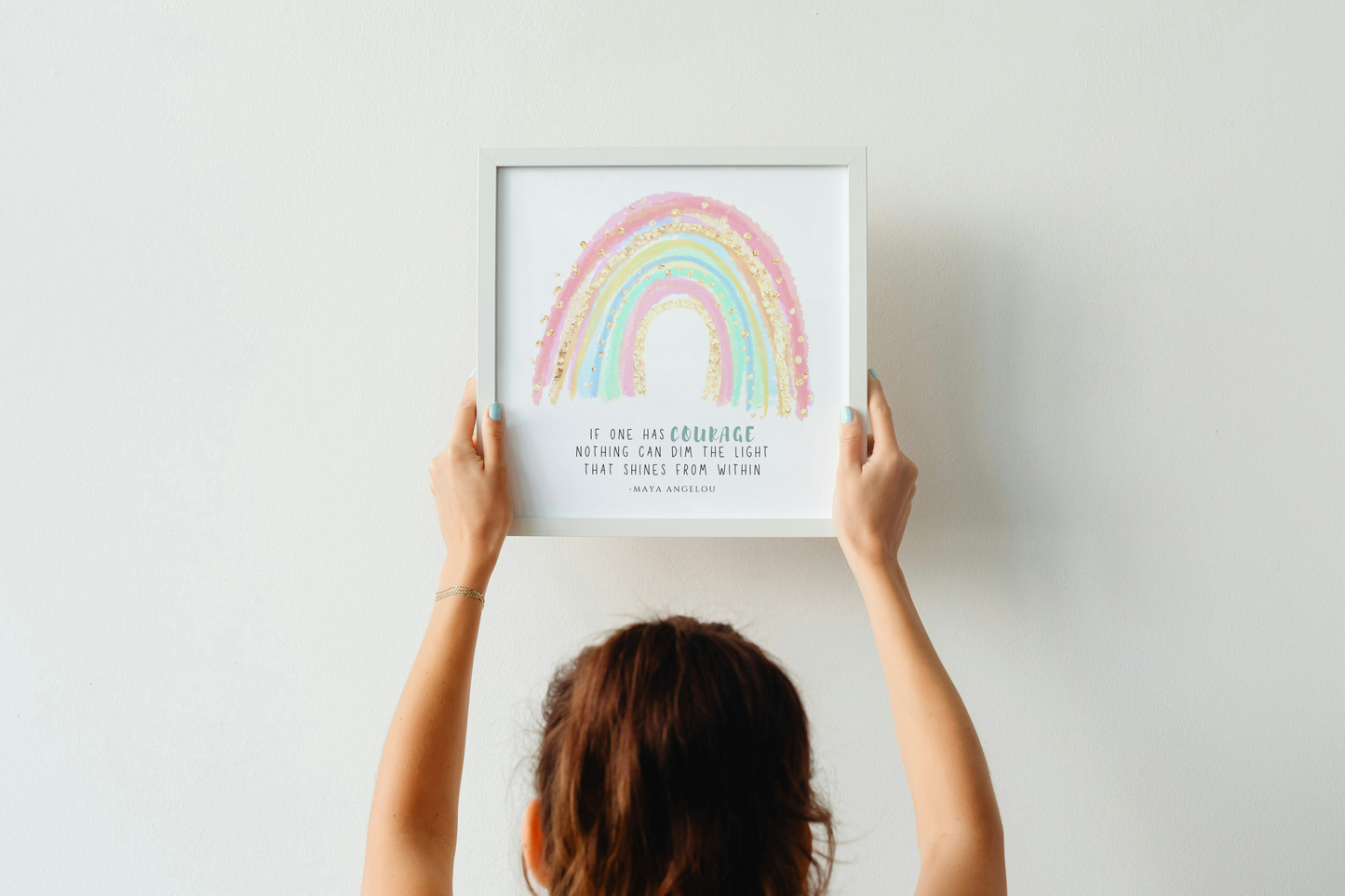 Courage Pastel Rainbow Art Print