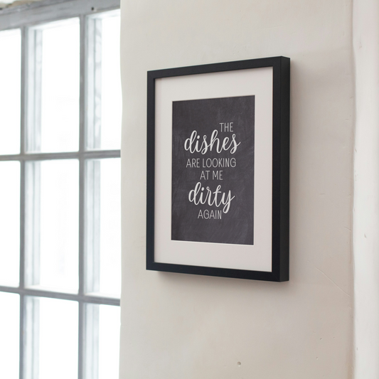 Dirty Dishes Art Print | Funny Kitchen Decor